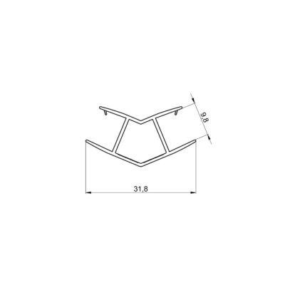 SP124 - Connecteur pour cloisons vitrées