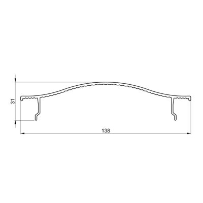 SP157 - Profilé du couvercle d'éclairage