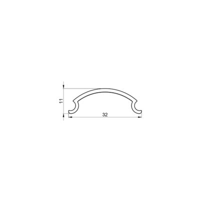 SP185 - Profilé de couvercle d'éclairage