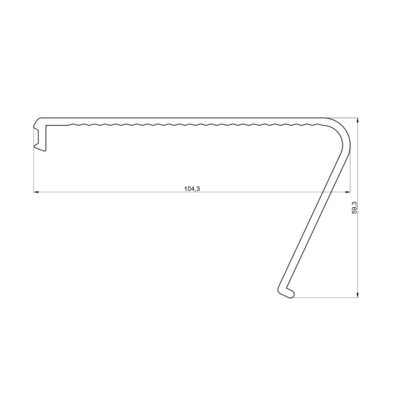 SP60 - Profil de couvercle d'éclairage